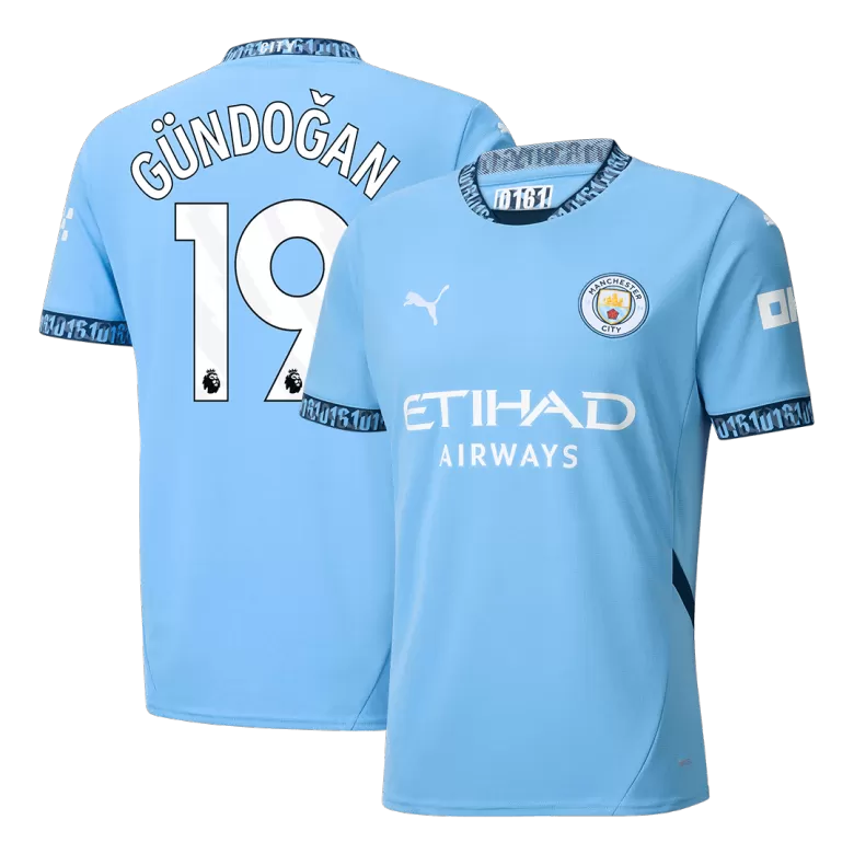 GÜNDOĞAN #19 Manchester City Home Soccer Jersey 2024/25 - bestsoccerstore