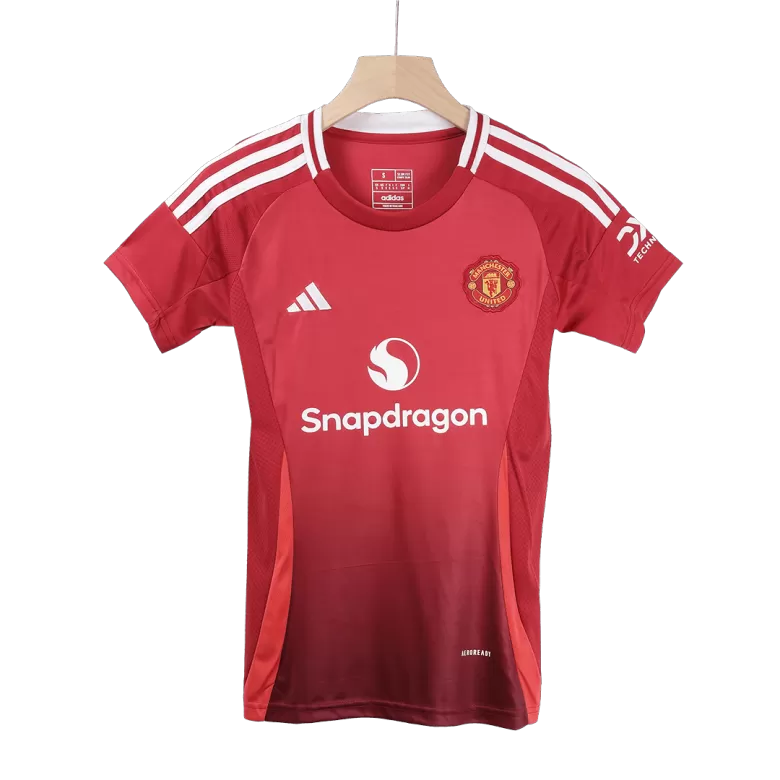 Manchester United Soccer Jersey Home Women's Custom Shirt 2024/25 - bestsoccerstore