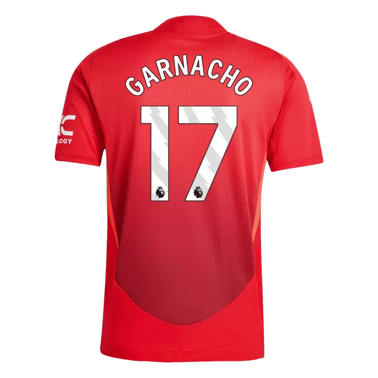 Authentic GARNACHO #17 Soccer Jersey Manchester United Home Shirt 2024/25 - bestsoccerstore