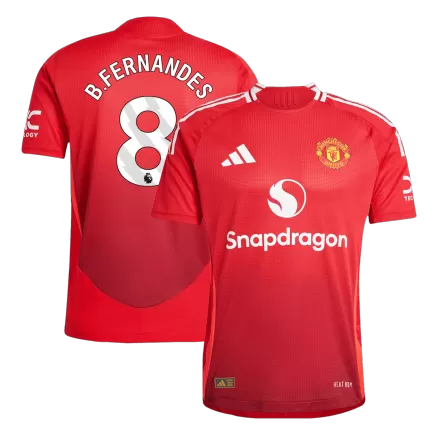 Authentic B.FERNANDES #8 Soccer Jersey Manchester United Home Shirt 2024/25 - bestsoccerstore