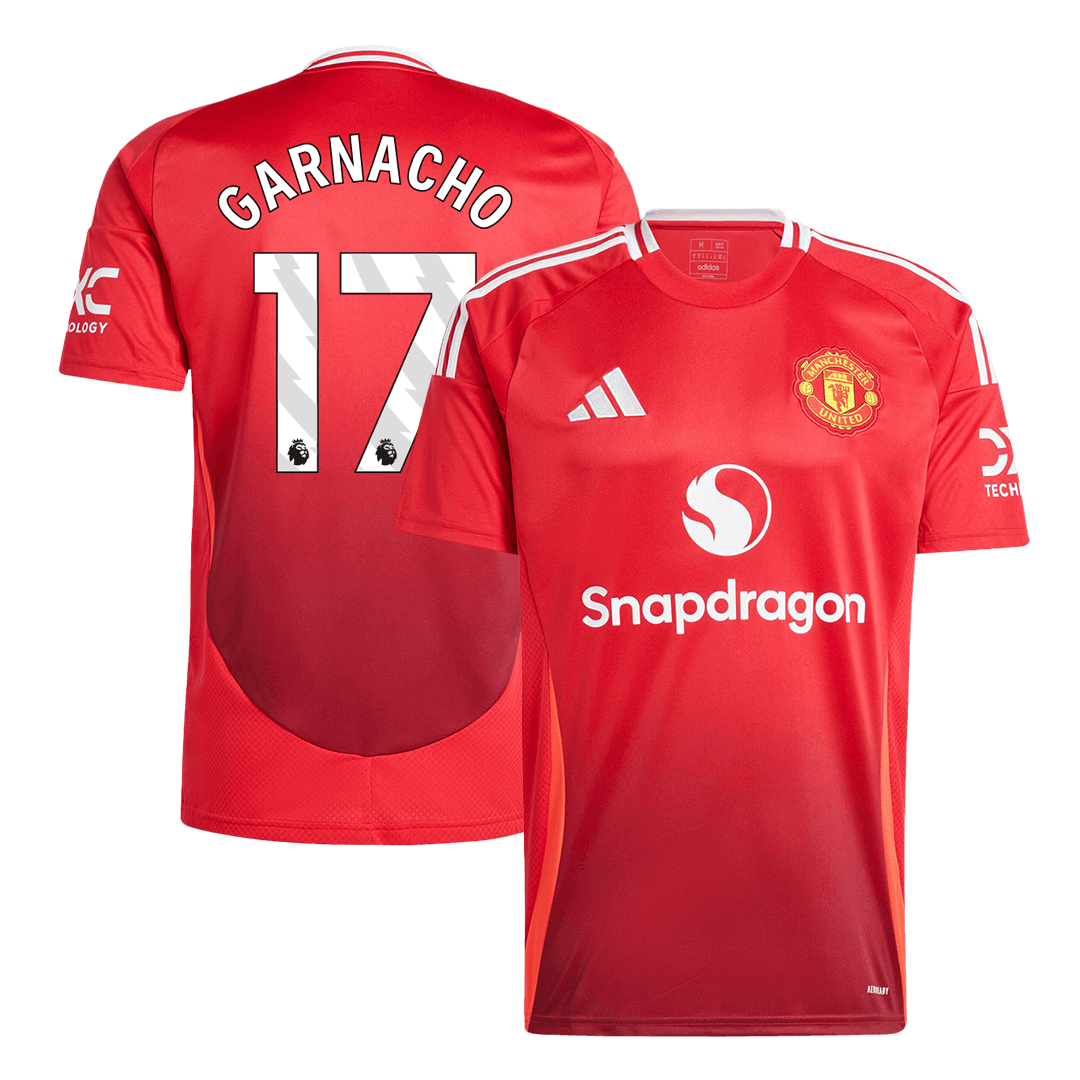 GARNACHO #17 Manchester United Home Soccer Jersey - bestsoccerstore