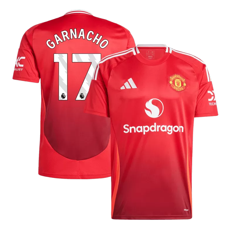 GARNACHO #17 Manchester United Home Soccer Jersey 2024/25 - bestsoccerstore