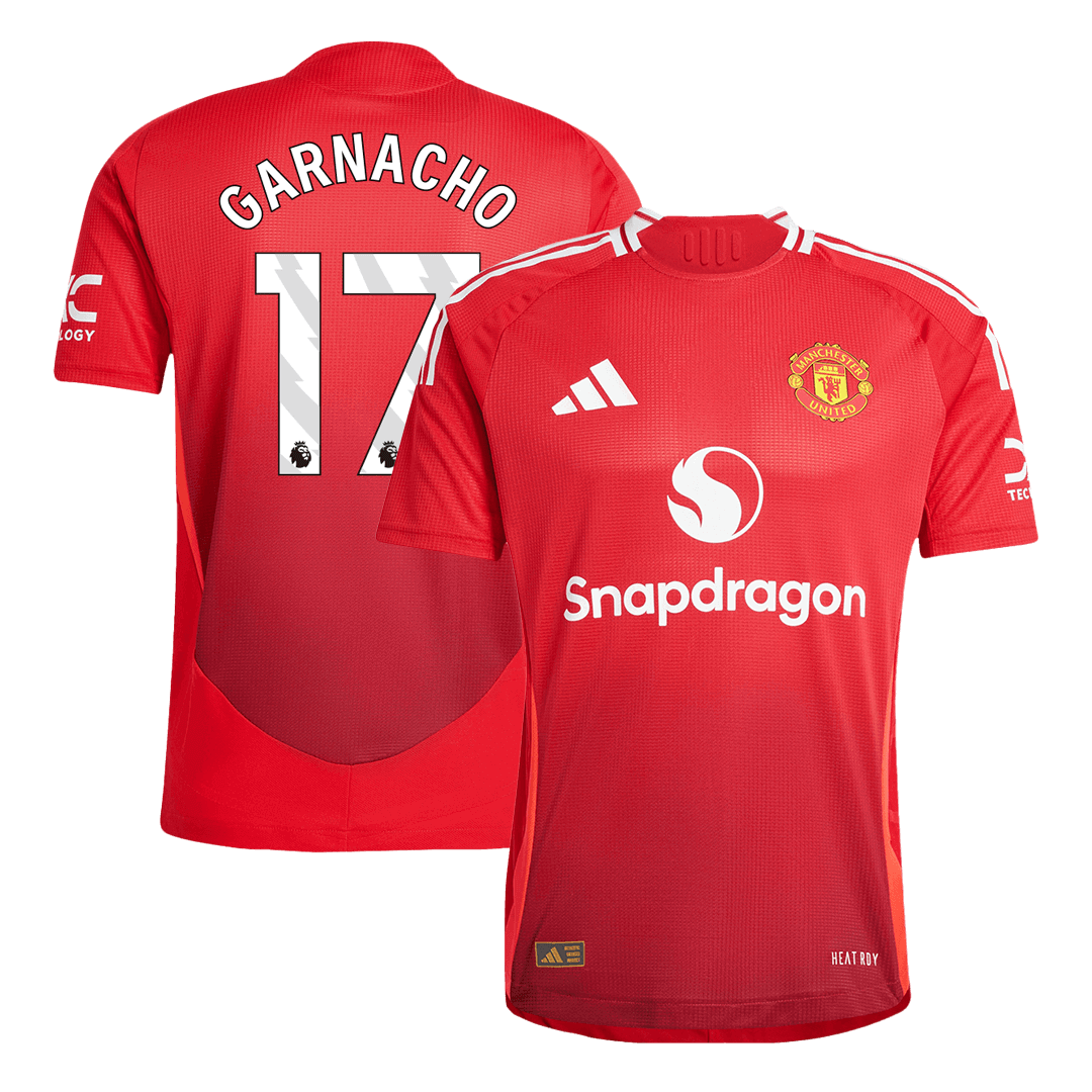 Manchester United GARNACHO #17 Home Custom Player Version Soccer Jersey - bestsoccerstore