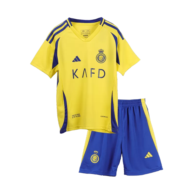 Kids Al Nassr Custom Home Soccer Kits 2024/25 - bestsoccerstore