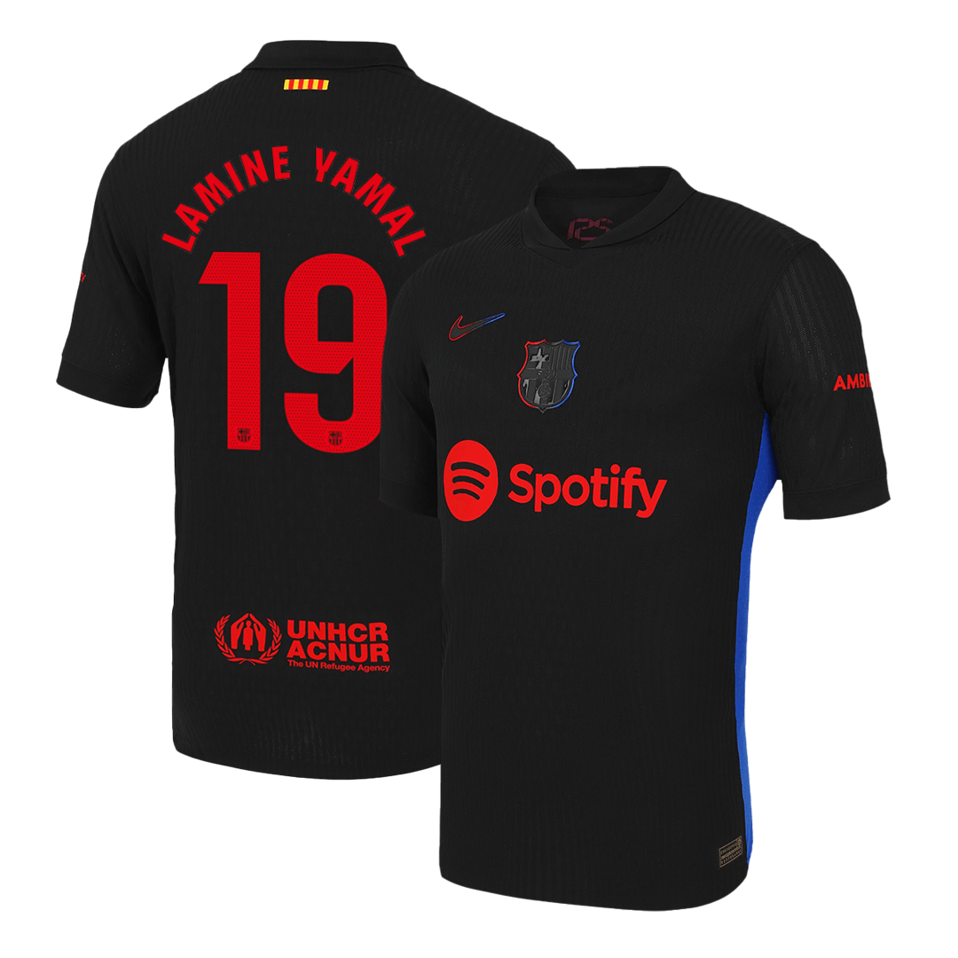 Barcelona LAMINE YAMAL #19 Away Custom Player Version Soccer Jersey - bestsoccerstore