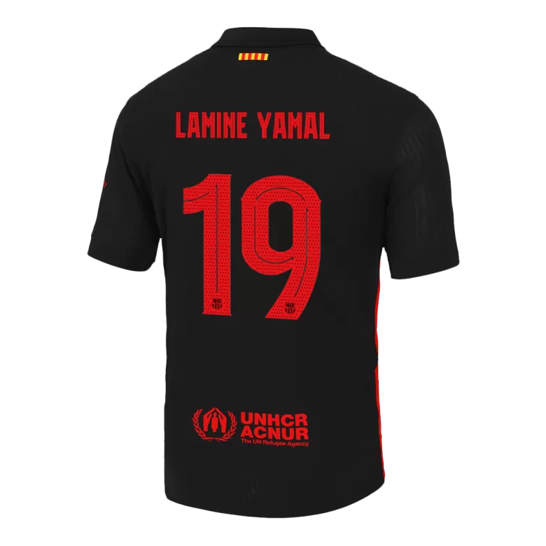 Authentic LAMINE YAMAL #19 Soccer Jersey Barcelona Away Shirt 2024/25-UCL Spotify Logo Without Text - bestsoccerstore