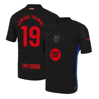 Authentic LAMINE YAMAL #19 Soccer Jersey Barcelona Away Shirt 2024/25 Spotify Logo Without Text - bestsoccerstore