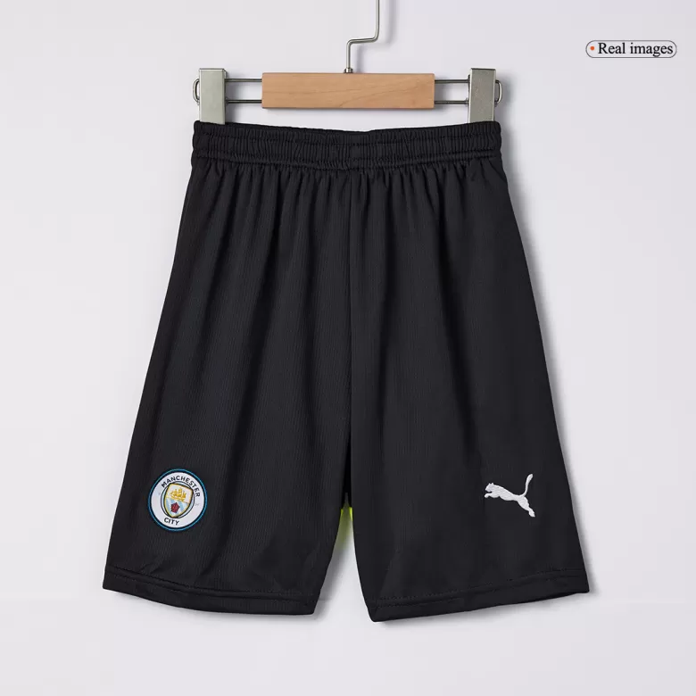 Kids Manchester City Custom Away Soccer Kits 2024/25 - bestsoccerstore