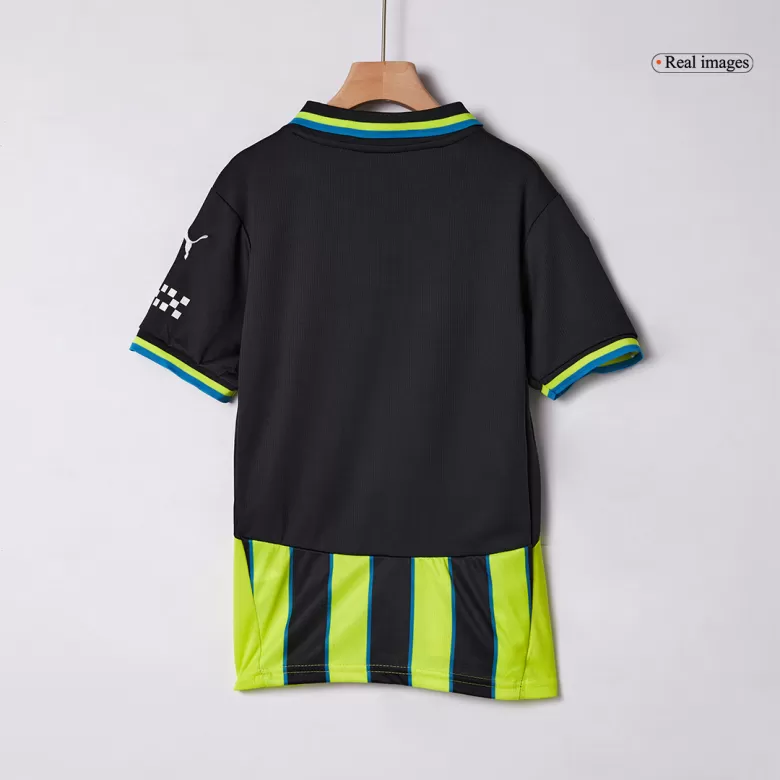 Kids Manchester City Custom Away Soccer Kits 2024/25 - bestsoccerstore