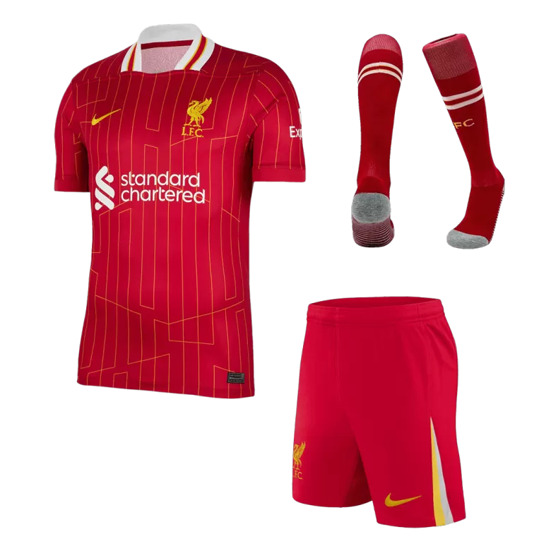 Liverpool Home Custom Full Soccer Kit 2024/25 - bestsoccerstore