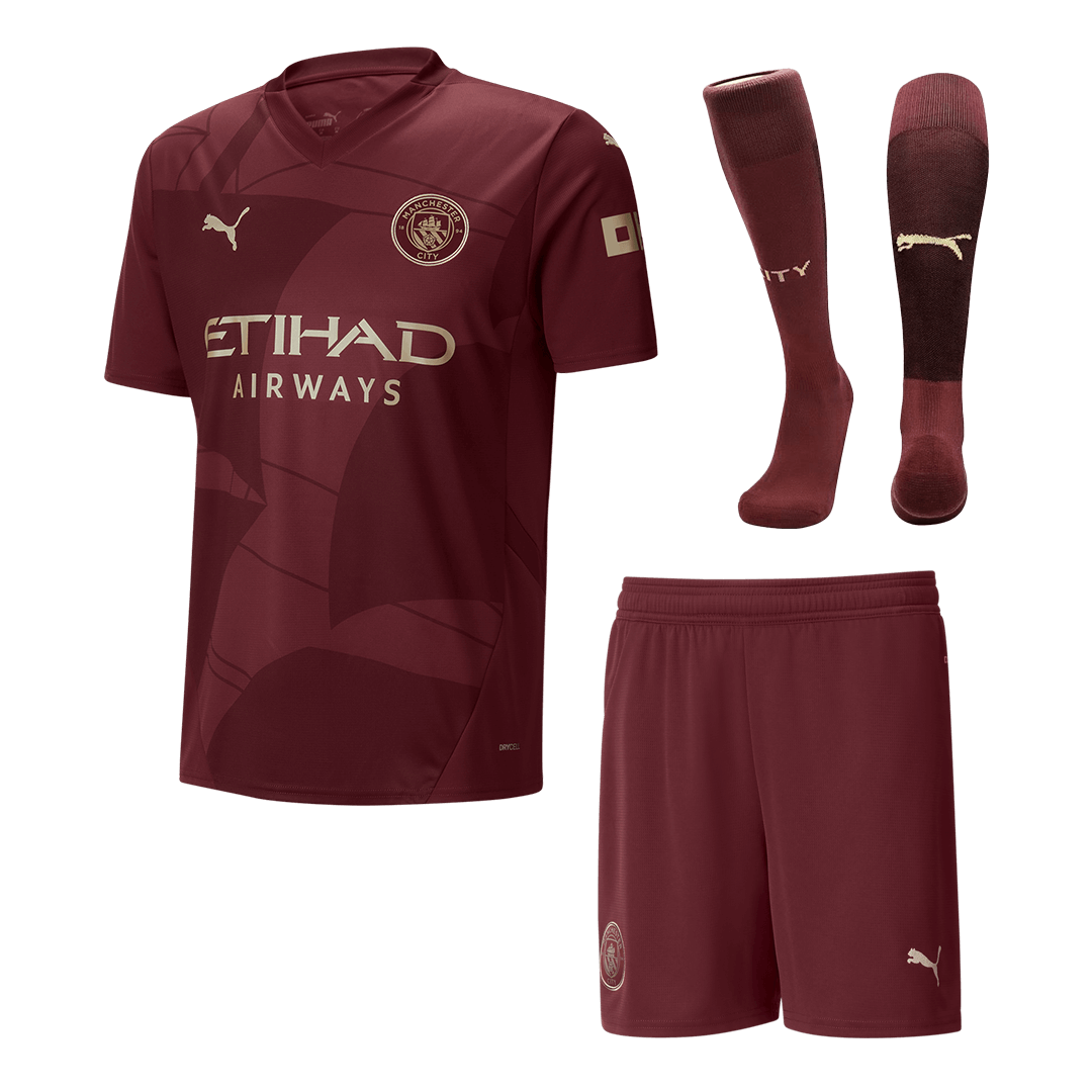 Manchester City Third Away Custom Full Soccer Kit - bestsoccerstore