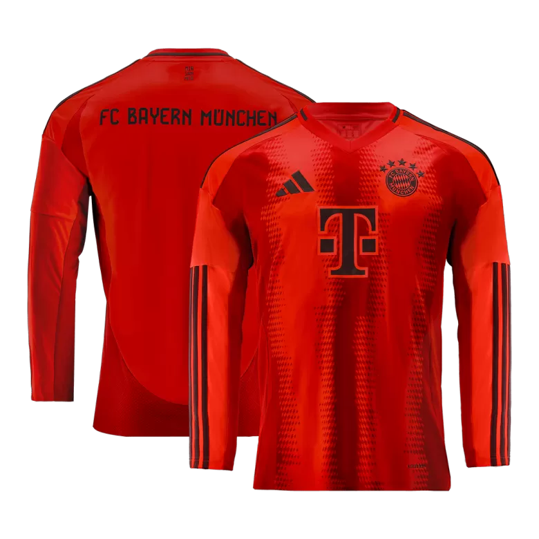 Bayern Munich Long Sleeve Jersey Home Football Shirt 2024/25 - bestsoccerstore