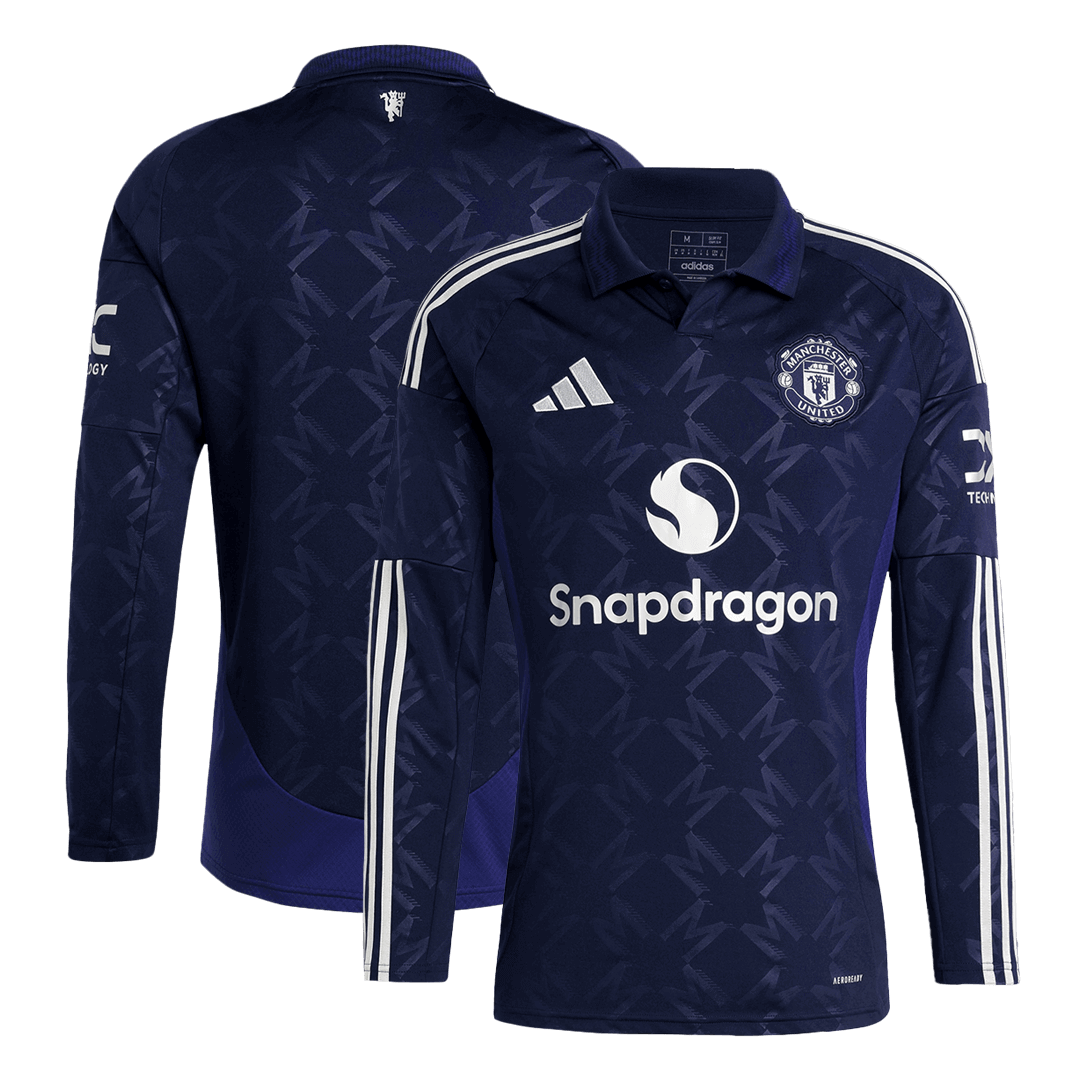 Manchester United Long Sleeve Jersey Away Football Shirt - bestsoccerstore
