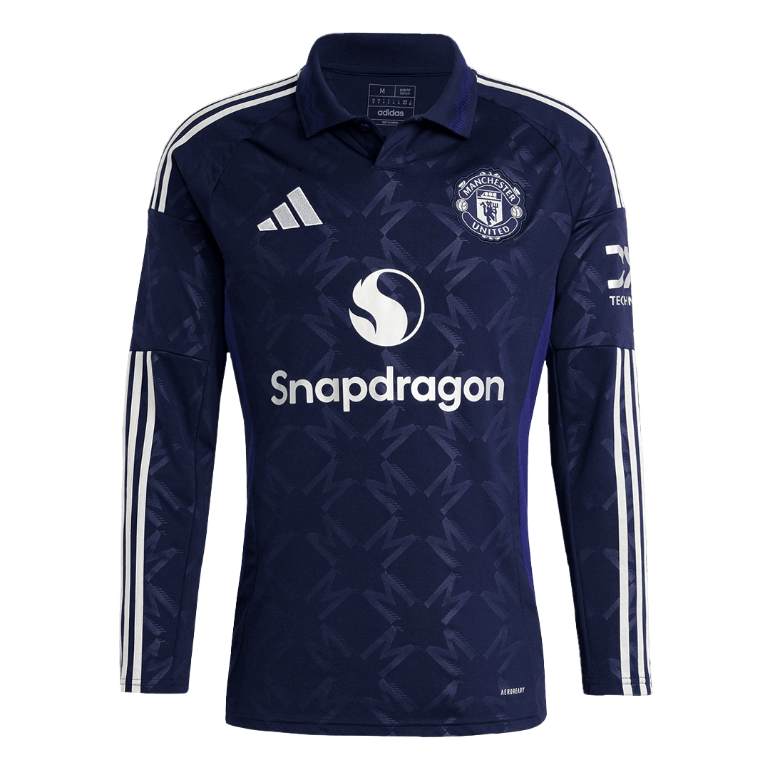 Manchester United Long Sleeve Jersey Away Football Shirt - bestsoccerstore