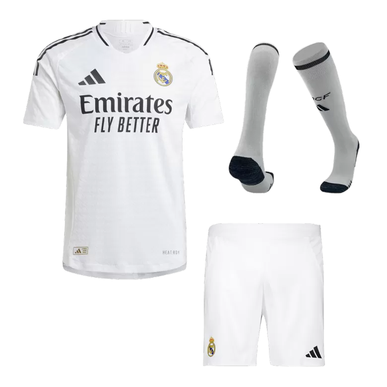 Authentic Real Madrid Jersey Custom Home Soccer Full Soccer Kit 2024/25 - bestsoccerstore