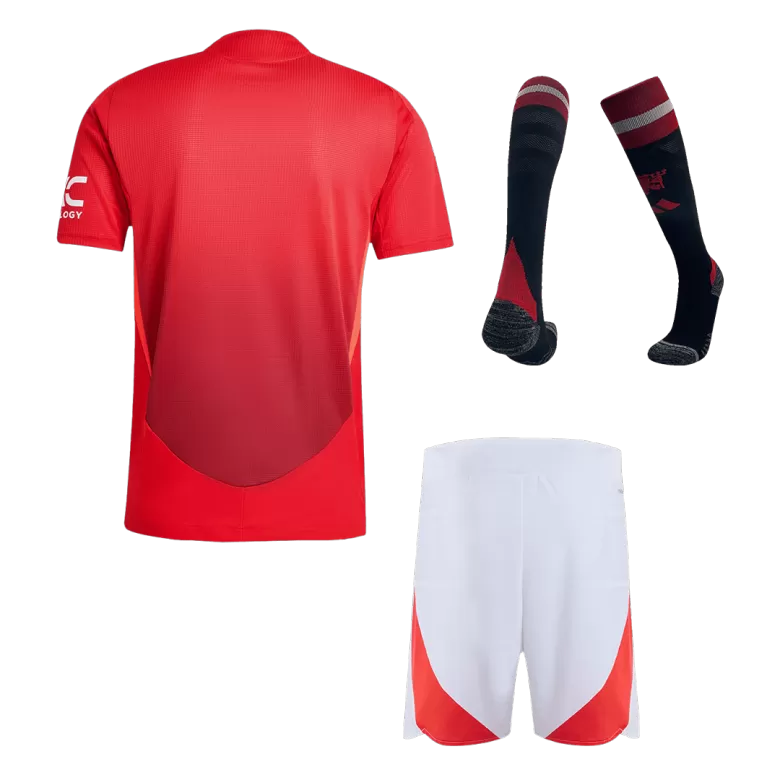 Authentic Manchester United Jersey Custom Home Soccer Full Soccer Kit 2024/25 - bestsoccerstore
