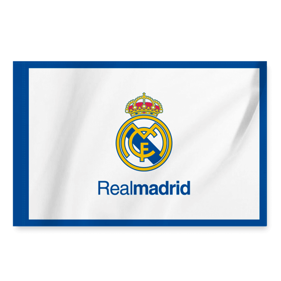 Real Madrid Team Flag White (Not Sold Alone) - bestsoccerstore