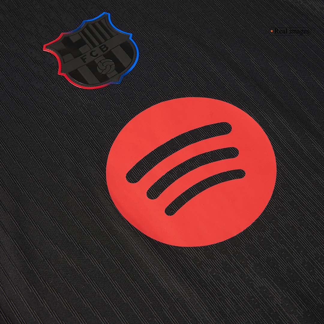 Barcelona Away Custom Player Version Soccer Jersey - Spotify Logo Without Text - bestsoccerstore