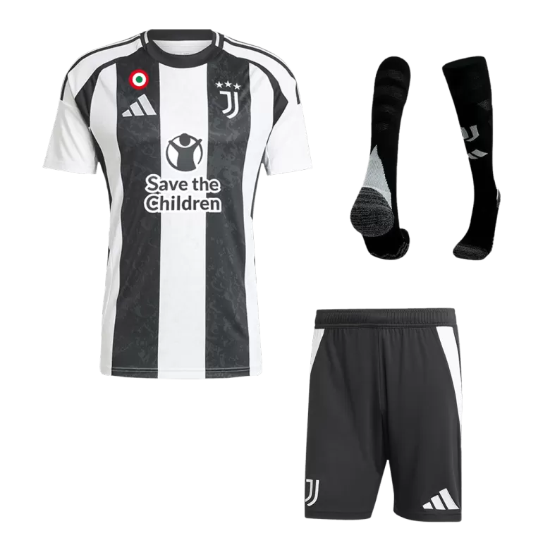 Juventus Home Custom Full Soccer Kit 2024/25-Save The Children - bestsoccerstore