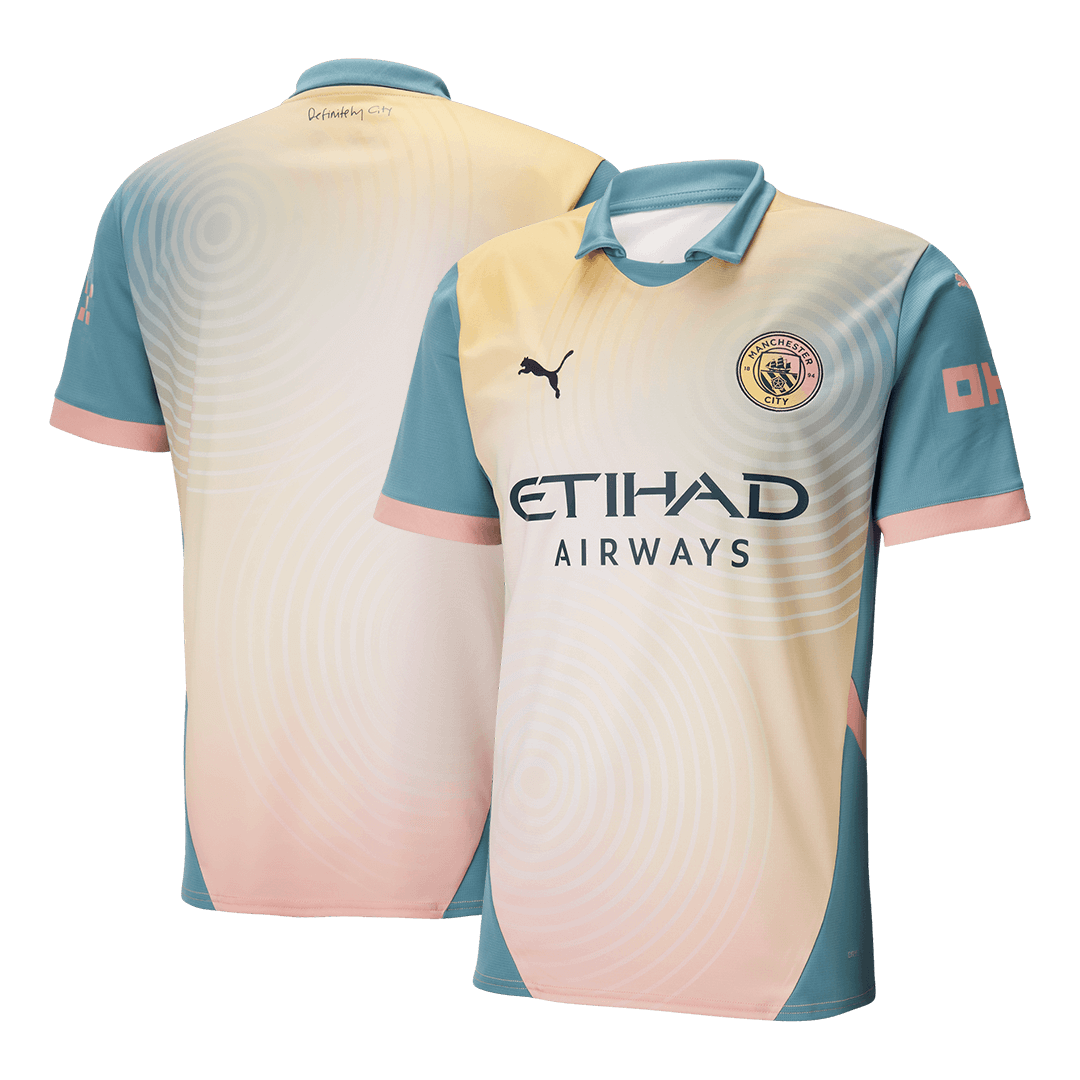 Manchester City Soccer Jersey Fourth Away 'Definitely City' Custom Shirt