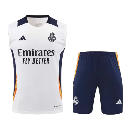 Real Madrid Pre-Match Soccer Jersey Vest Kit(Jersey+Shorts) 2024/25 - bestsoccerstore