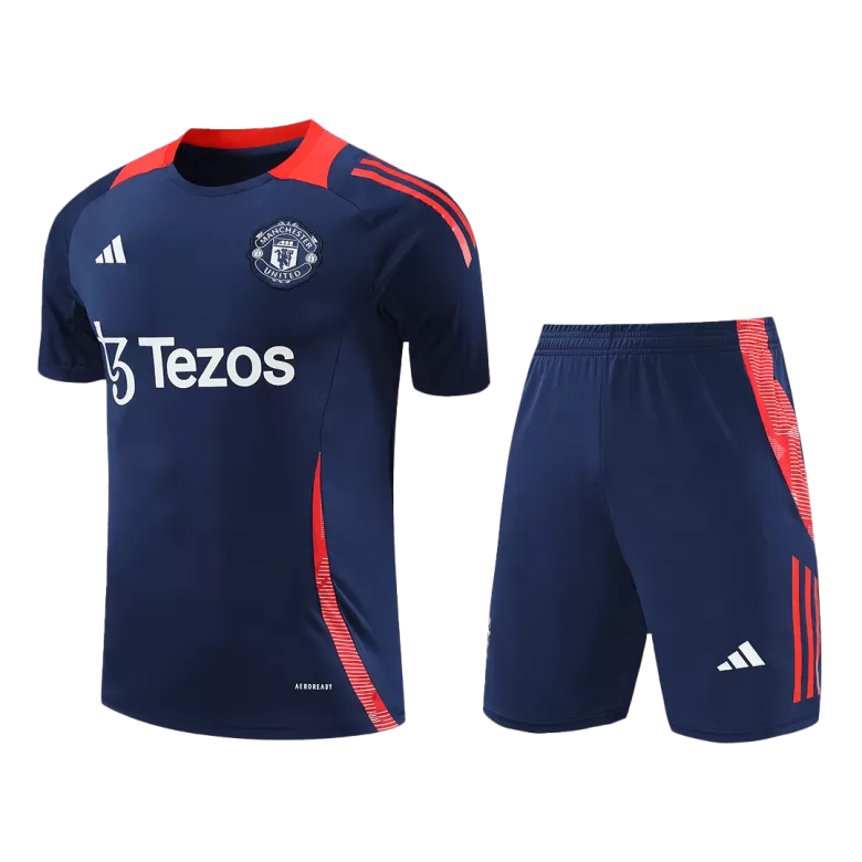 Manchester United Pre-Match Soccer Jersey Kit(Jersey+Shorts) 2024/25 - bestsoccerstore