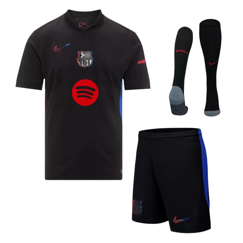 Barcelona Away Custom Full Soccer Kit 2024/25 - Spotify Logo Without Text - bestsoccerstore