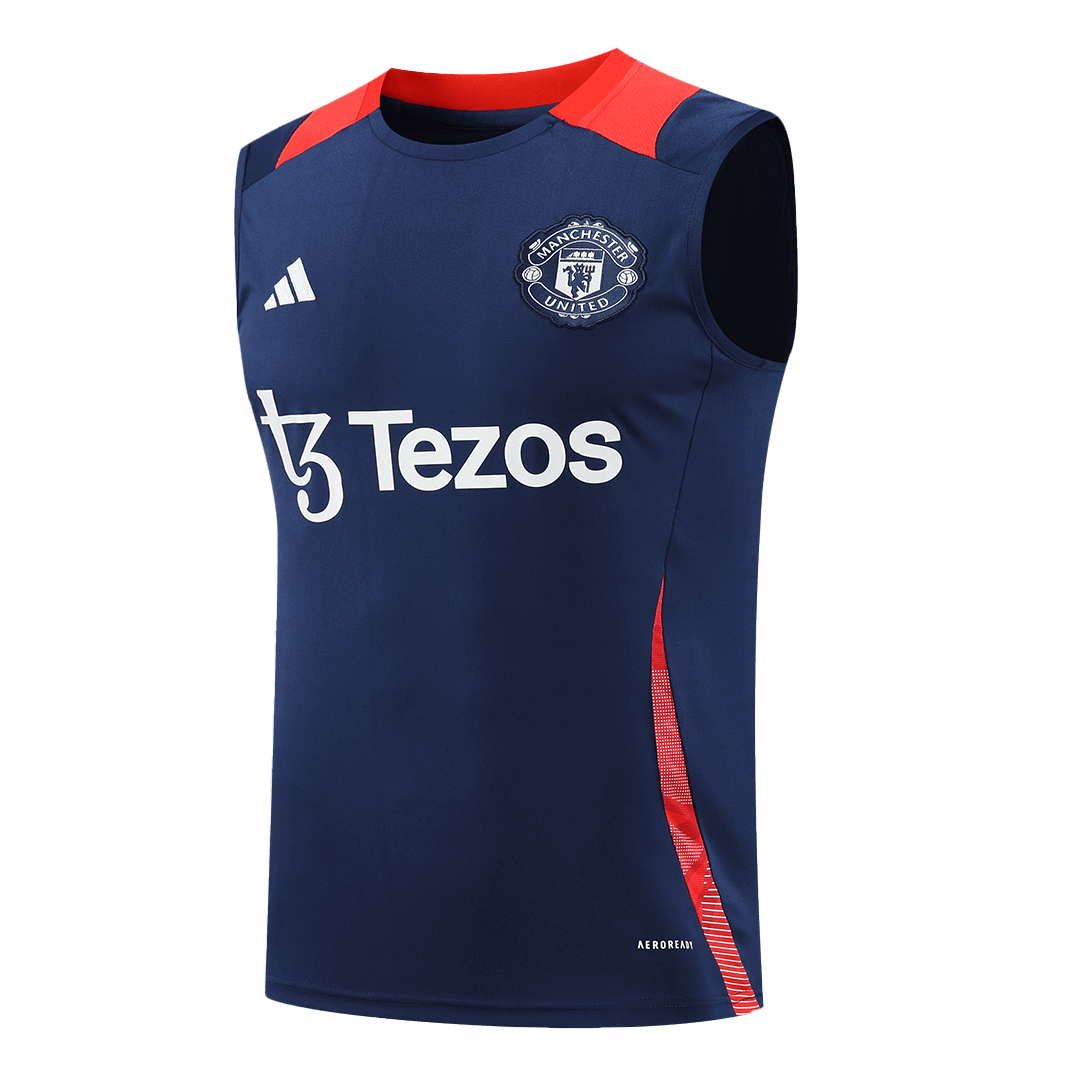 Manchester United Pre-Match Training Vest Navy - bestsoccerstore