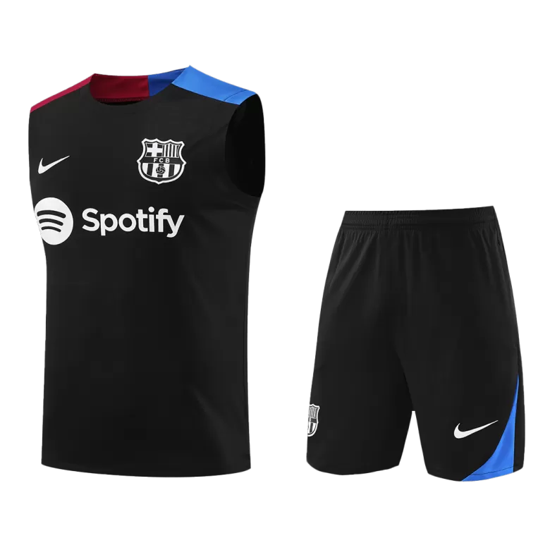 Barcelona Pre-Match Soccer Jersey Vest Kit(Jersey+Shorts) 2024/25 - bestsoccerstore