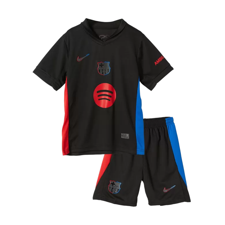 Kids Barcelona Custom Away Soccer Kits 2024/25-Spotify Logo Without Text - bestsoccerstore