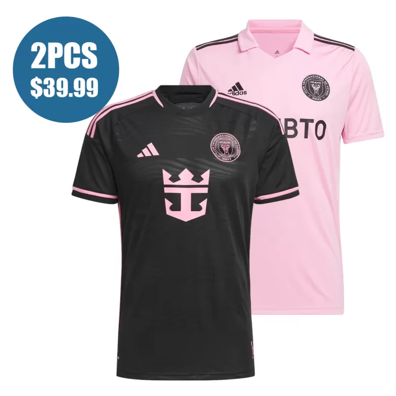 2 Pack Inter Miami Soccer Jerseys (Black+Pink) - bestsoccerstore