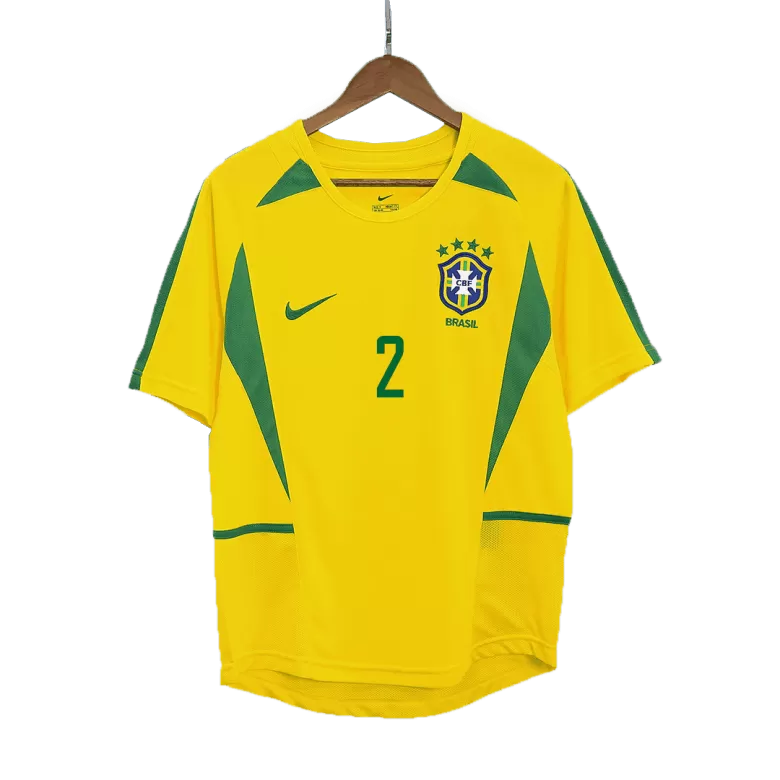 CAFU #2 Brazil Retro Jersey Home Soccer Shirt 2002/03 - bestsoccerstore