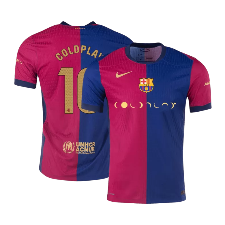 Authentic COLDPLAY #10 Soccer Jersey Barcelona Home Shirt 2024/25 - bestsoccerstore