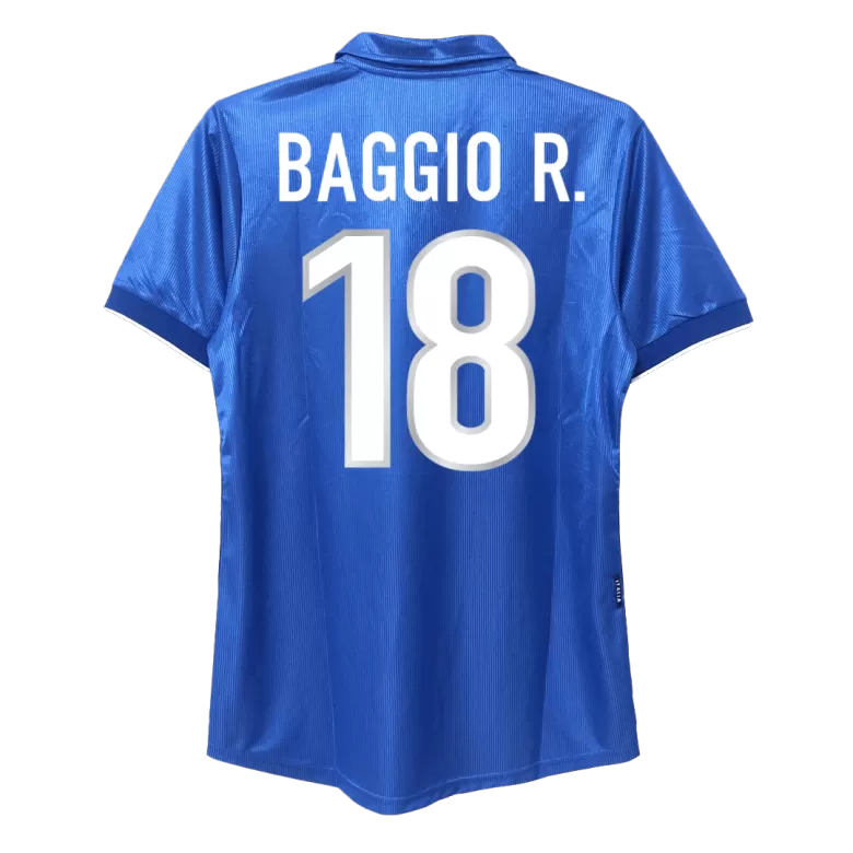 BAGGIO R. #18 Italy Retro Jersey Home Soccer Shirt 1998 - bestsoccerstore