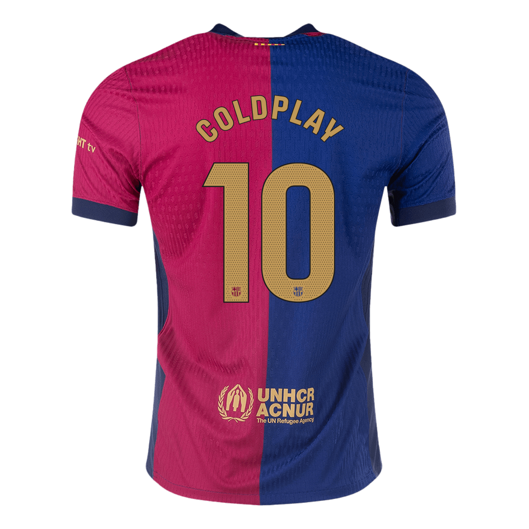 Barcelona COLDPLAY #10 Home Custom Player Version Soccer Jersey COLDPLAY