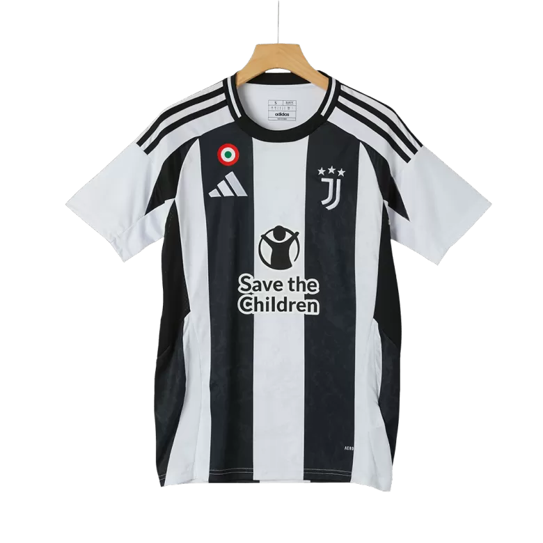 VLAHOVIĆ #9 Juventus Soccer Jersey Home Custom Shirt 2024/25 Save The Children Sponsor - bestsoccerstore