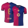 Authentic GAVI #6 Soccer Jersey Barcelona Home Shirt 2024/25 Spotify Logo Without Text - bestsoccerstore