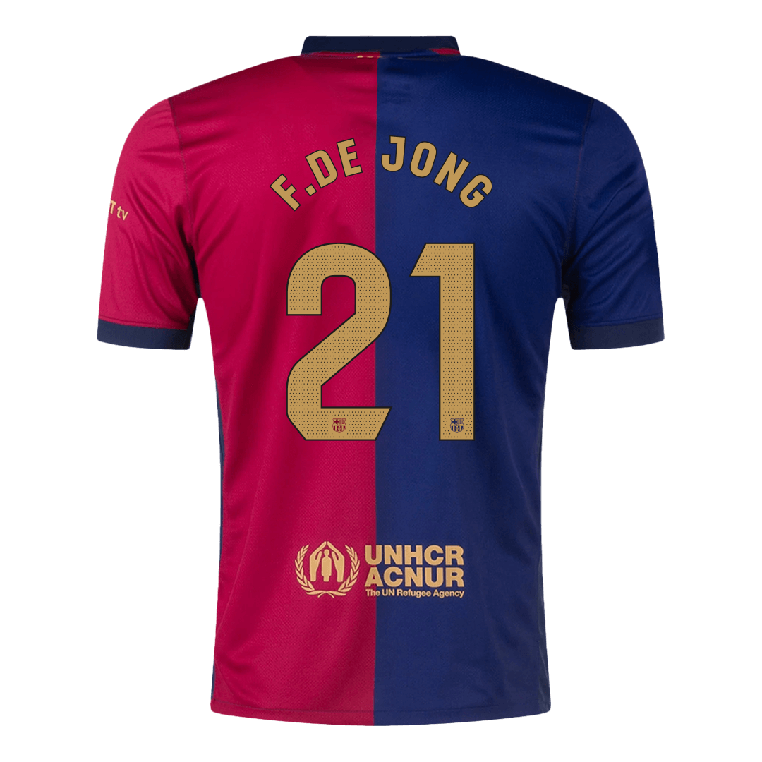 Barcelona Jersey Custom F.DE JONG #21 Soccer Jersey Home - bestsoccerstore
