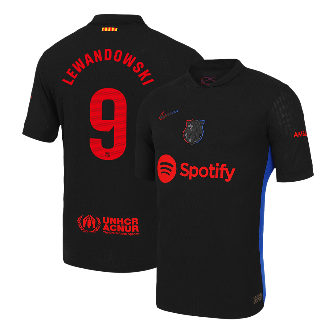 Barcelona LEWANDOWSKI #9 Away Custom Player Version Soccer Jersey - bestsoccerstore