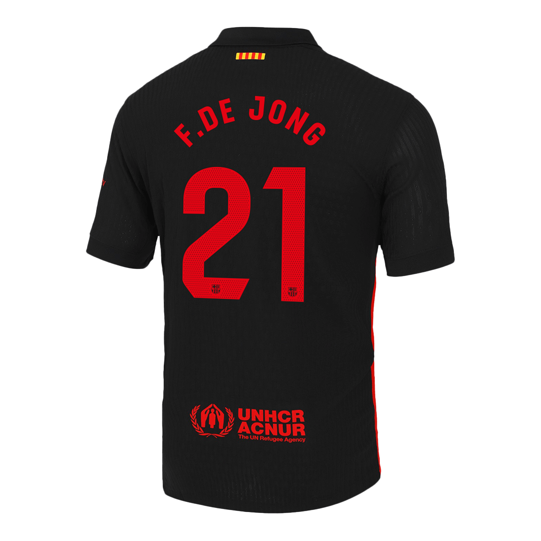 Barcelona F.DE JONG #21 Away Custom Player Version Soccer Jersey - bestsoccerstore