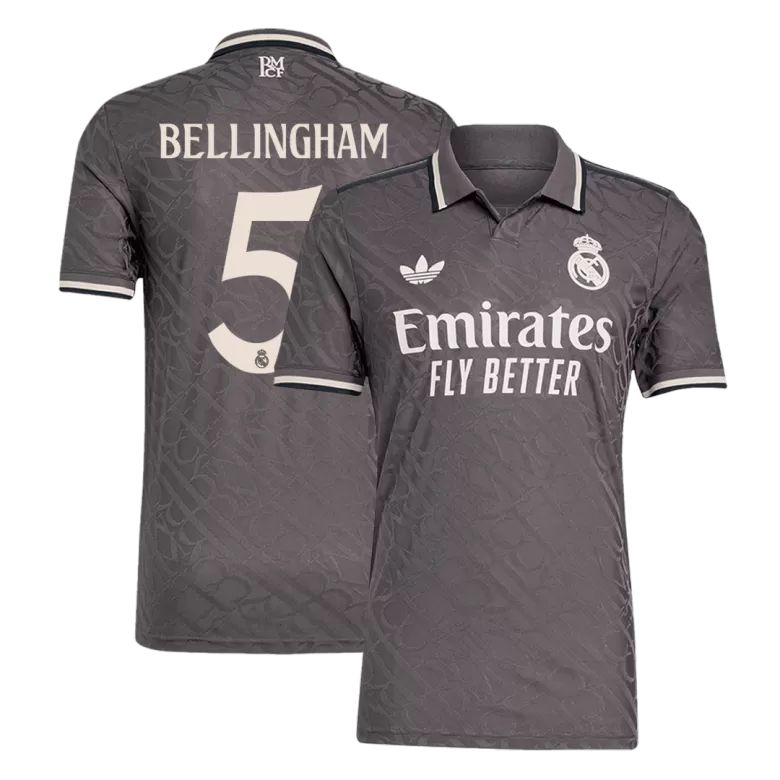 Authentic BELLINGHAM #5 Soccer Jersey Real Madrid Third Away Shirt 2024/25 - bestsoccerstore