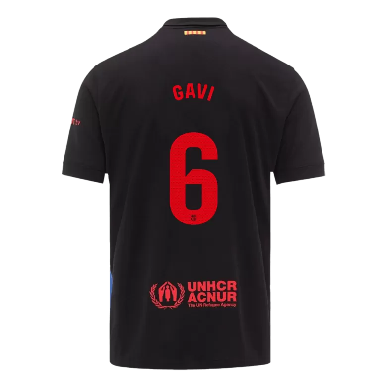 GAVI #6 Barcelona Soccer Jersey Away Custom Shirt 2024/25 Spotify Logo Without Text - bestsoccerstore