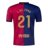 Barcelona Jersey Custom F.DE JONG #21 Soccer Jersey Home 2024/25 Spotify Logo Without Text - bestsoccerstore
