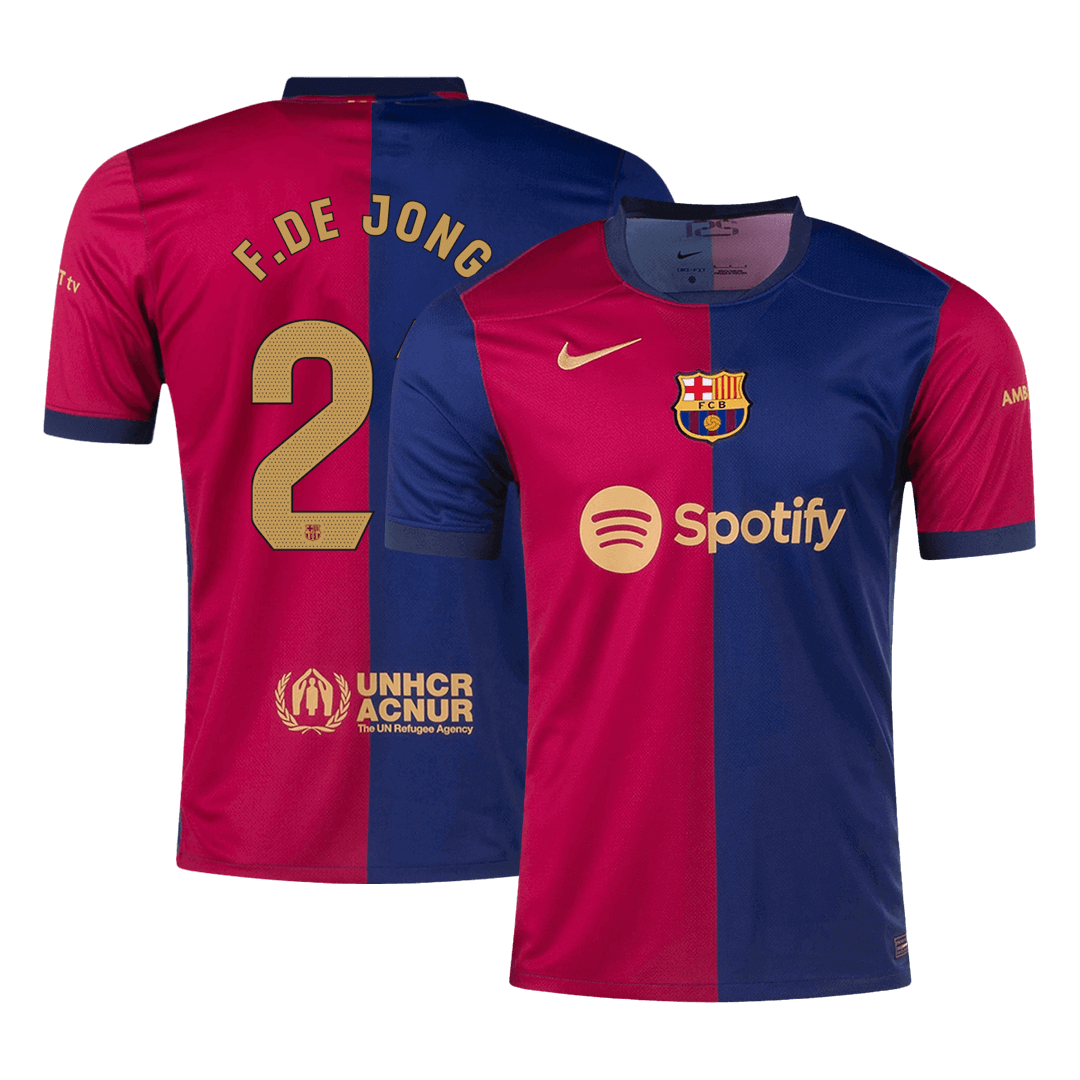 Barcelona Jersey Custom F.DE JONG #21 Soccer Jersey Home - bestsoccerstore