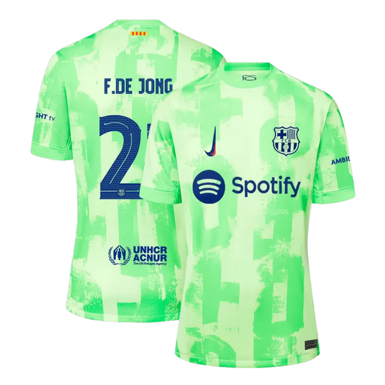 Barcelona Jersey Custom F.DE JONG #21 Soccer Jersey Third Away 2024/25 - UCL - bestsoccerstore