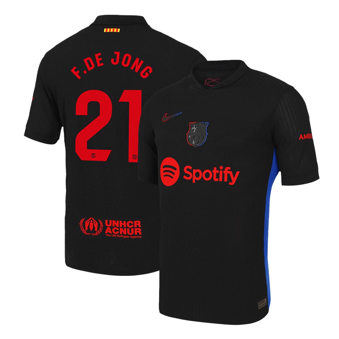Barcelona F.DE JONG #21 Away Custom Player Version Soccer Jersey - bestsoccerstore
