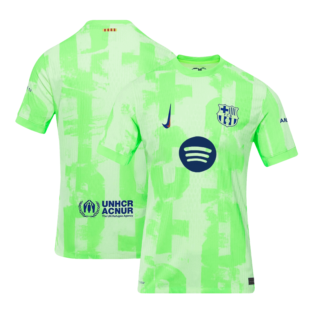 Barcelona Third Away Custom Player Version Soccer Jersey - Spotify Logo Without Text - bestsoccerstore