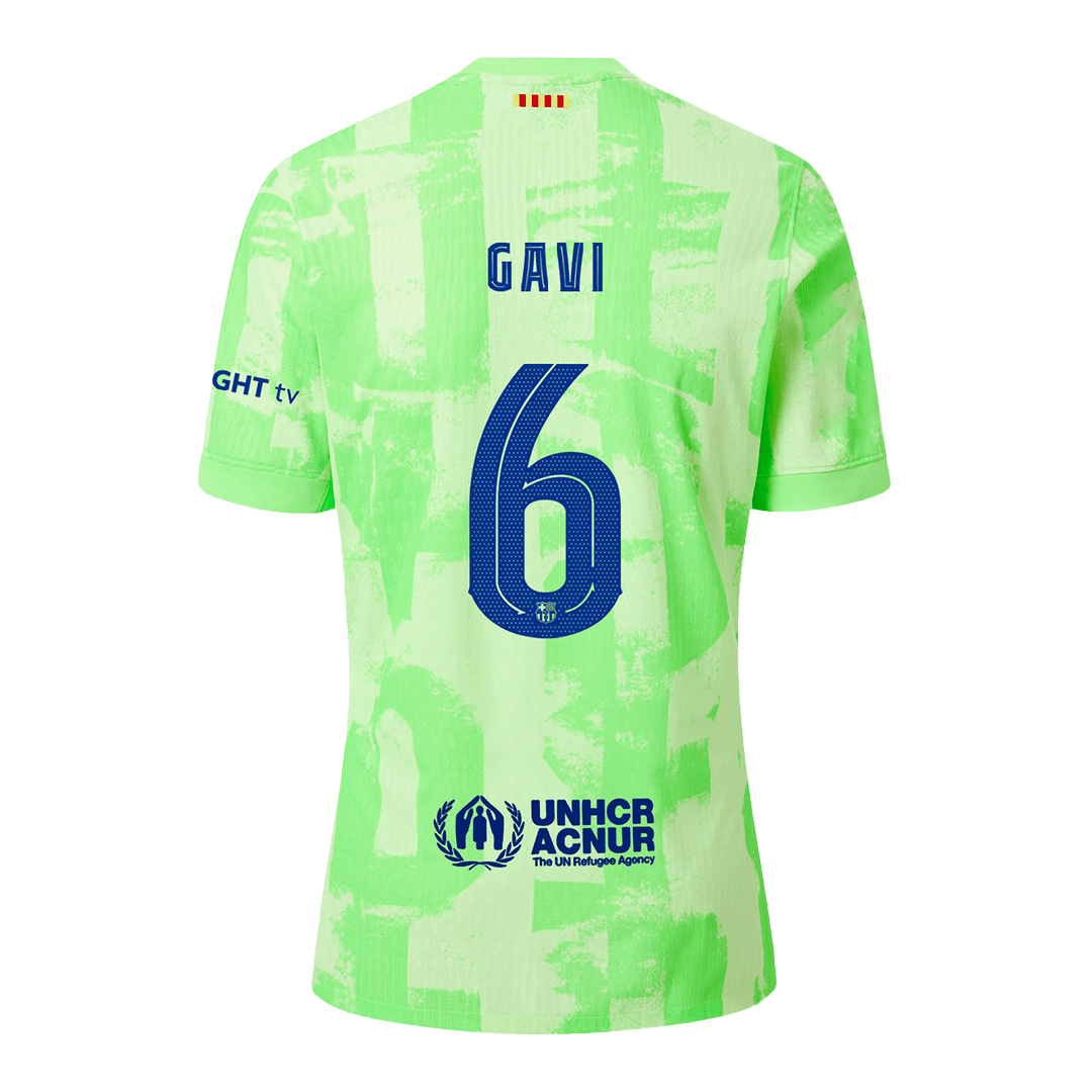 Barcelona GAVI #6 Third Away Custom Player Version Soccer Jersey - UCL Spotify Logo Without Text - bestsoccerstore