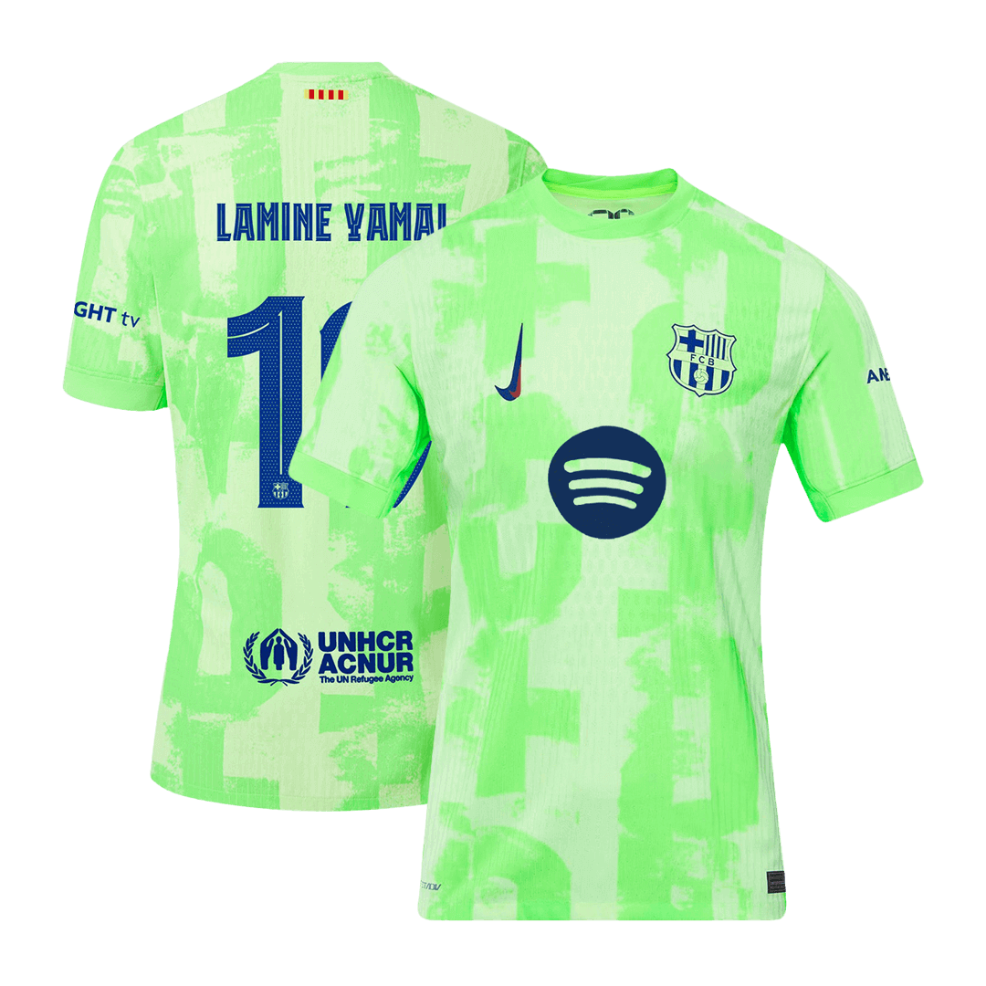 Barcelona LAMINE YAMAL #19 Third Away Custom Player Version Soccer Jersey - UCL Spotify Logo Without Text - bestsoccerstore