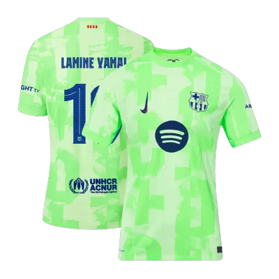 Authentic LAMINE YAMAL #19 Soccer Jersey Barcelona Third Away Shirt 2024/25 UCL Spotify Logo Without Text - bestsoccerstore